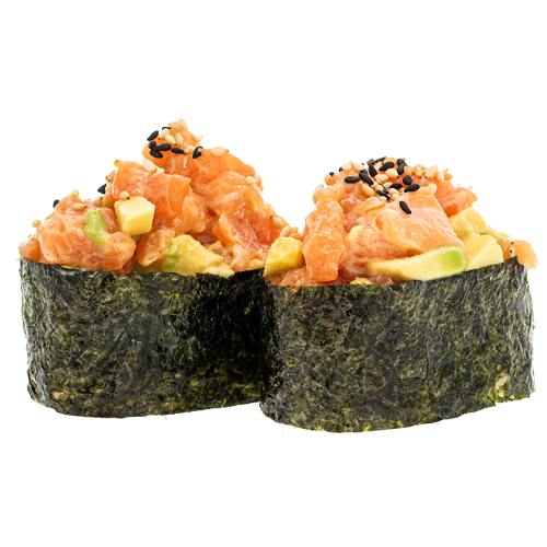 Gunkan salmón y aguacate