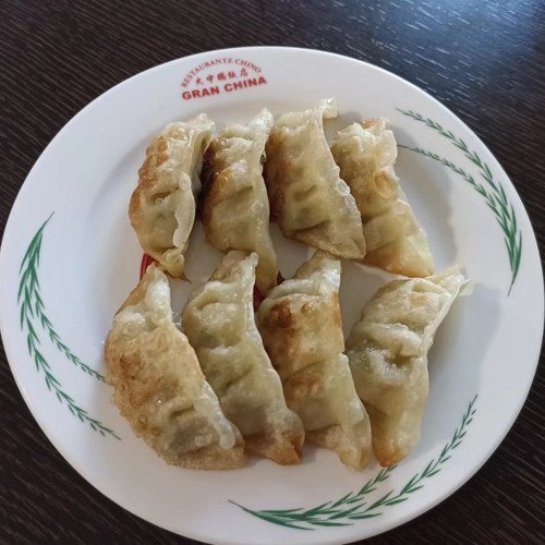 Gyozas de pollo a la plancha