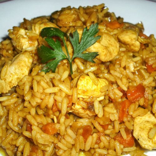 Arroz pollo con curry