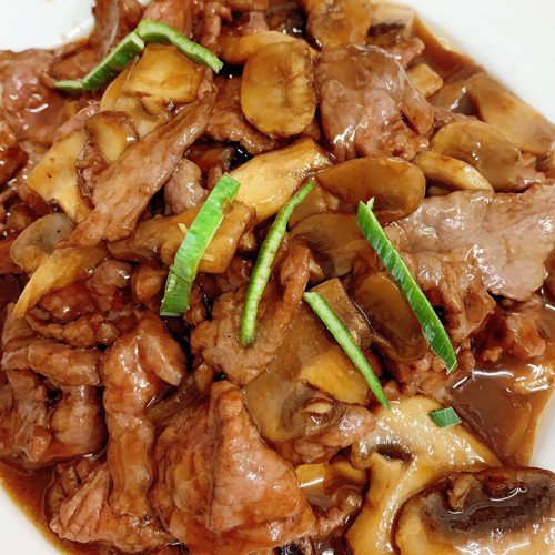 Ternera con champiñones